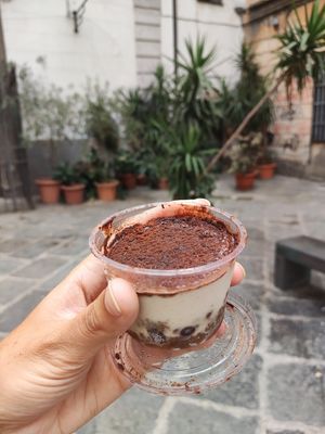 Tiramisu at Officina Vegana in Naples