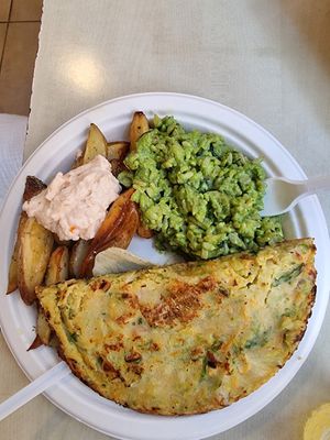 Omlette platter 1 at Officina Vegana in Naples