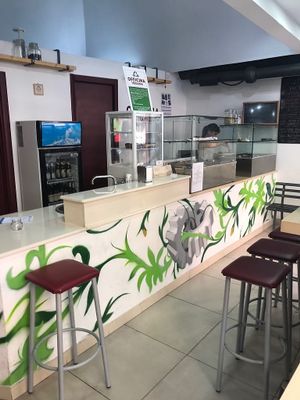 Small but nice restaurant at Officina Vegana in Naples