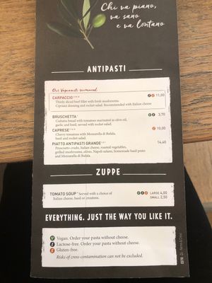 Vegan Options at Vapiano in Saint-herblain