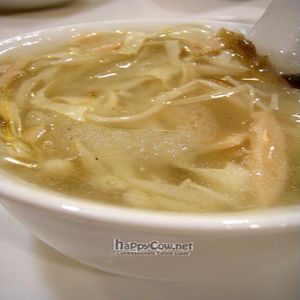 Braised Superior Shark's Fin with Bamboo Pitch and Vegetarian Abalone. at Graces Court Cuisine in Central Singapore
