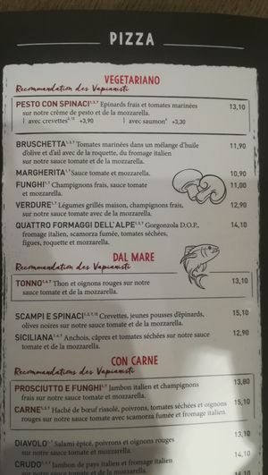 Vegetarian pizza at Vapiano - Les Terrasses du Port in Marseille