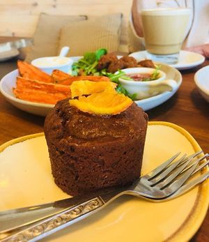 chocolate orange cake  at Cafe Blue Gum in Monbulk