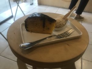   Carrot cake and peanuts ice cream at Alfreddo Veggani in Sao Paulo