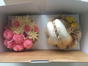 Strawberry and caramel cupcakes  at Tidbit Cakes - Online in Richmond