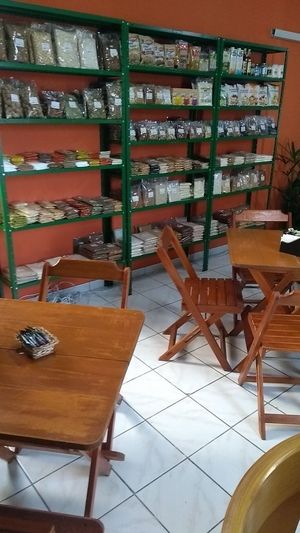 eat and chill =) at AMO Cafe Vegano in Florianopolis