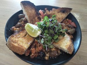 On hummus at SoulPod Foods in Croydon