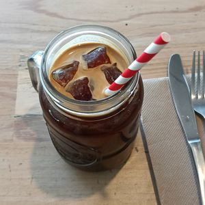 Iced long black at SoulPod Foods in Croydon