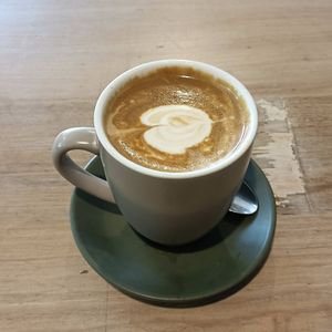 Almond latte at SoulPod Foods in Croydon