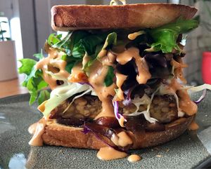 Tempeh Reuben sandwich. Best sandwich everrrrr at SoulPod Foods in Croydon