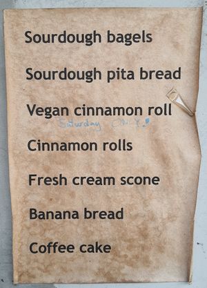 menu at SF Bagel in Seoul