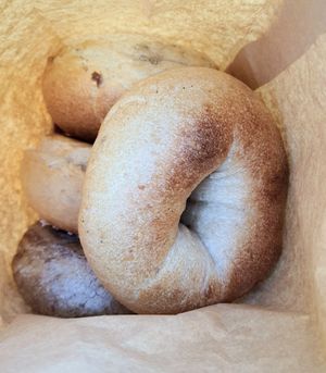 fresh vegan bagels at SF Bagel in Seoul