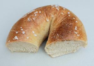 Salt bagel - inside at SF Bagel in Seoul