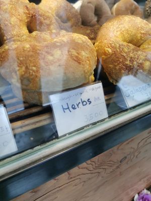 Sourdough organic vegan herbs at SF Bagel in Seoul