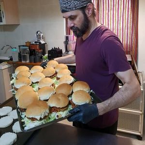 Mr.Black filling them orders!  at Edd's CookHouse - Food Truck in Taichung