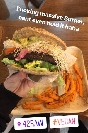 Burger with fries  at CPH - 42°Raw - T2 in Copenhagen