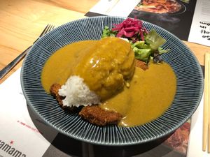 The Vegatsu, katsu curry with breaded seitan and sticky rice. Sooo good!  at Wagamama in Peterborough