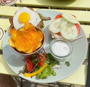 Volcano burger at Fryends in Brno