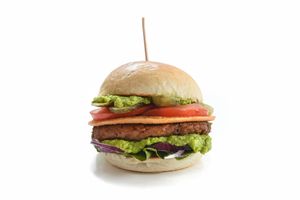 MIX burger 89 CZK + 15 CZK for one ingredient for more
You can add vegan bacon or omelette and mix several dips (peas with garlic, mustard and soya-mayo dip)  at Fryends in Brno