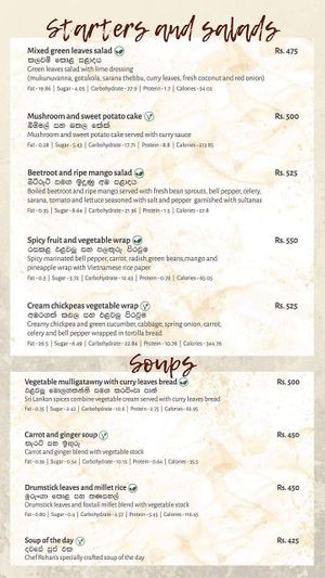 Menu 2022 #Veganuary at Jetwing Ayurveda Pavilions in Negombo