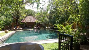 Restaurant by the pool at Jetwing Ayurveda Pavilions in Negombo