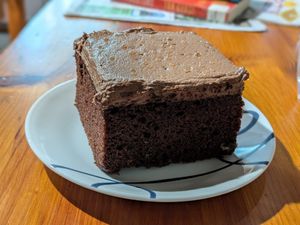 Chocolate cake slice :) at Southland Books and Cafe in Maryville