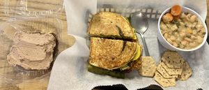 Gertrude Ederel on Rosemary Garlic Bread, White Bean and Kale soup, and fudge cake    at Southland Books and Cafe in Maryville