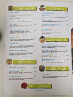 The Menu at Food Village in Nimes
