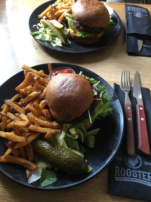 Saitan-Burger  at Cafe Rooster in Oulu