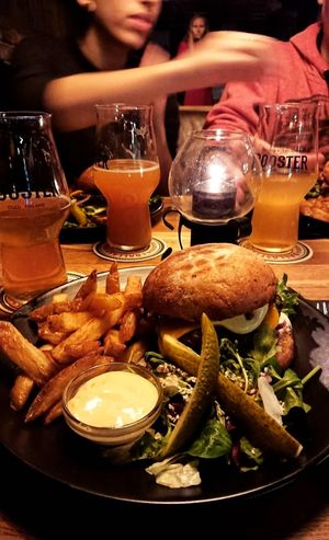 Vegan burger at Cafe Rooster in Oulu