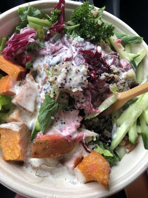 Sweet potatoe salad at Wagners Juicery & Health Food in Munich