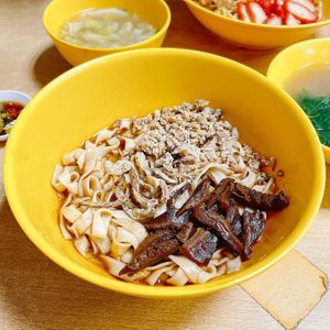 Ban mian soup. Love this ! 4sgd at Bodhi Deli - 菩提斋 in Central Singapore