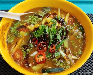 Assam Laksa ❤️ at Bodhi Deli - 菩提斋 in Central Singapore