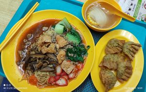 Dry Mee Kia with Fried Wanton at Bodhi Deli - 菩提斋 in Central Singapore
