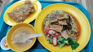Mee Pok with Fried Tao Kee side dish at Bodhi Deli - 菩提斋 in Central Singapore