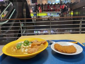 Mee Rebus and a chicken cutlet   at Bodhi Deli - 菩提斋 in Central Singapore