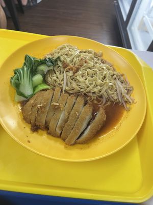 Chicken cutlet with noodles   at Bodhi Deli - 菩提斋 in Central Singapore