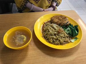 Chicken cutlet noodles at Bodhi Deli - 菩提斋 in Central Singapore