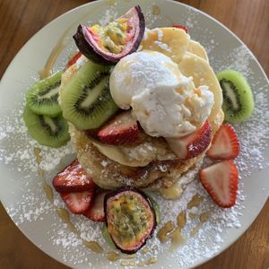Vegan Pancakes  at The Natural Choice Cafe in Penrith