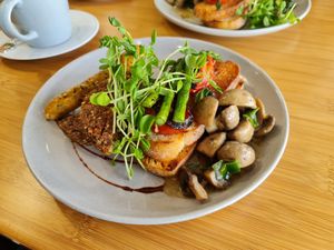 Vegan big breakfast at The Natural Choice Cafe in Penrith