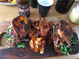 Vegan BBQ Jacks Fruit  at The Natural Choice Cafe in Penrith