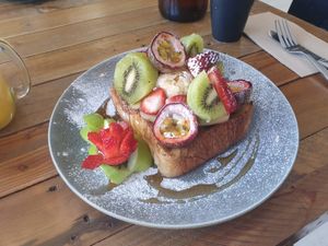 Vegan french toast at The Natural Choice Cafe in Penrith
