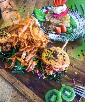 Delicious pancakes and burgers  at The Natural Choice Cafe in Penrith