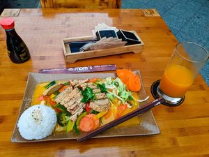 Vegan "Duck" with Mango Sauce at Mom's Creation - Alt Treptow at Mom's Creation - Alt Treptow in Berlin