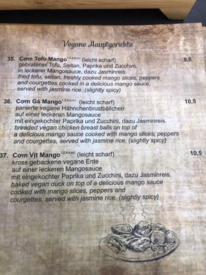 Menu  at Mom's Creation - Alt Treptow in Berlin