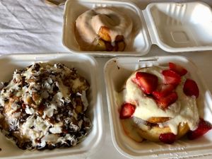 3 of the many options at Cinnaholic in Salt Lake City