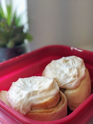 Two old skool rolls at Cinnaholic in Salt Lake City