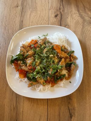 Tofu with rice noodles   at Zau & Bun Cha Asian in Prague