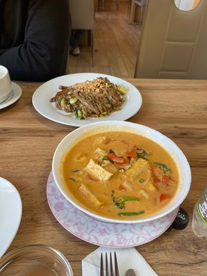 Pad Thai with duck and tofu curry  at Zau & Bun Cha Asian in Prague