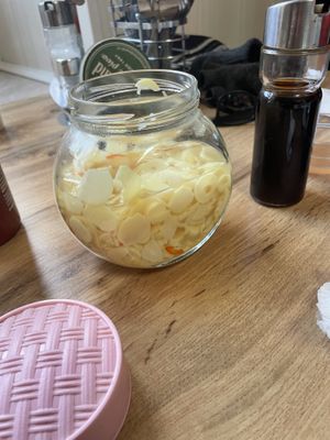 Old school, homemade bamboo in vinegar!!!!  at Zau & Bun Cha Asian in Prague